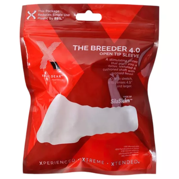 Perfect Fit Breeder - otvorena navlaka za penis 10 cm - bijela