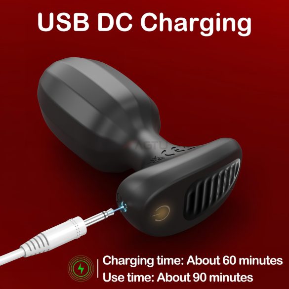 AlvUp - analni vibrator s daljinskim upravljanjem - crni