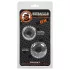 OXBALLS - set prstenova za penis s rebrastom teksturom - prozirni
