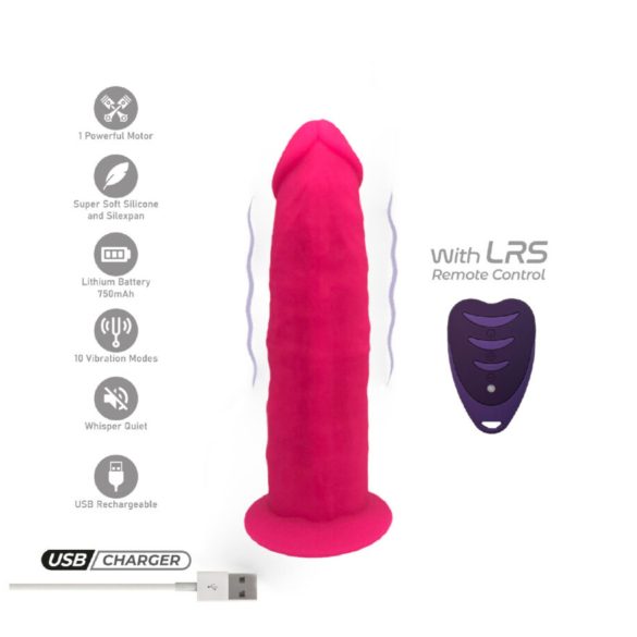 Silexd - vibrator s prijanjajućom podlogom i daljinskim upravljačem - ružičasti