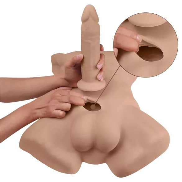 Silexd Apollo - muški torzo masturbator - tamna prirodna boja