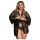 Subblime Queen Plus - set čipkasti ogrtač - crna (XL-2XL)