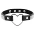 Coquette - ogrlica choker sa srcem i kristalima - crna