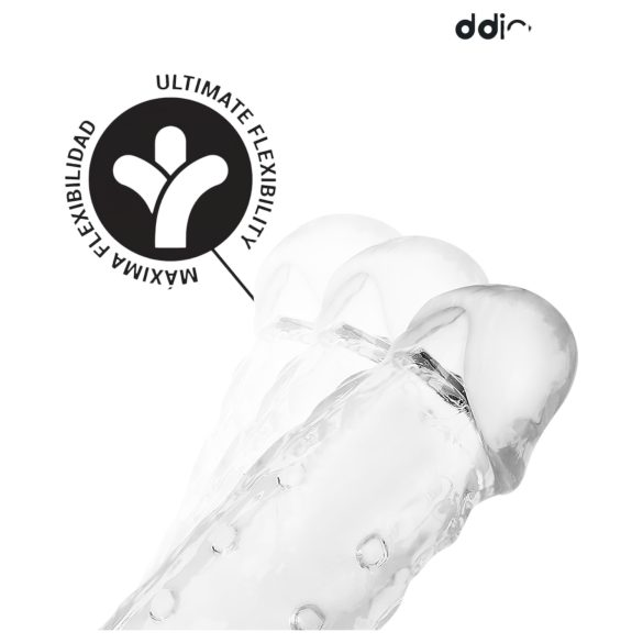 Addicted Toys - produžetak za penis s prstenom za testise - 23 cm prozirno