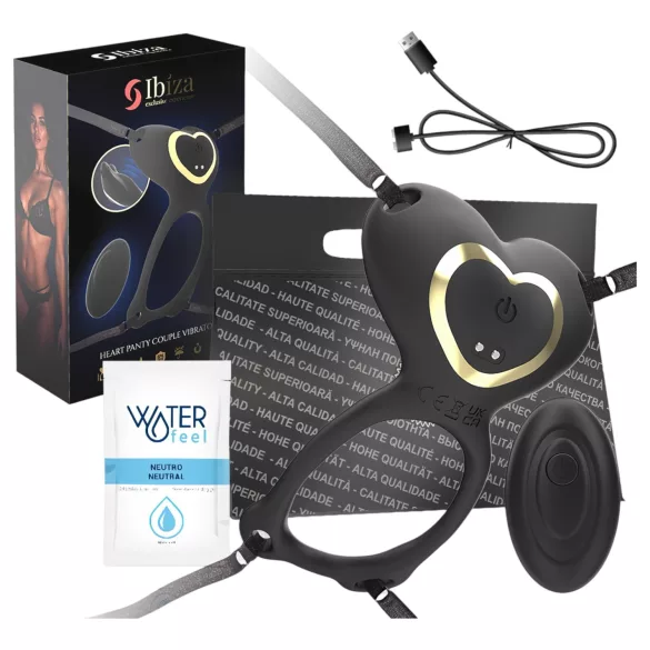 IBIZA - strap-on vibrator za stimulaciju klitorisa - crni