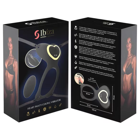 IBIZA - strap-on vibrator za stimulaciju klitorisa - crni