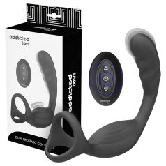   Addicted Toys - analni vibrator s prstenom za penis i testise - crna