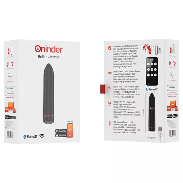 Oninder - vibrator upravljan aplikacijom (crni)