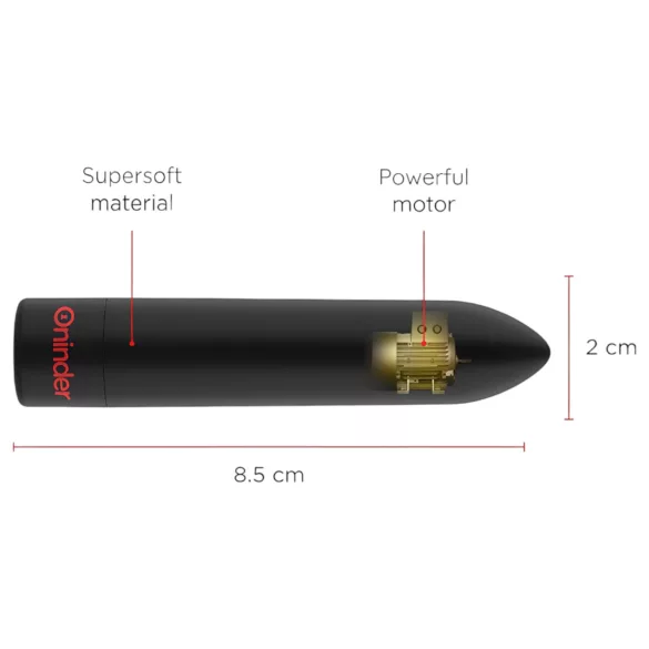 Oninder - vibrator upravljan aplikacijom (crni)