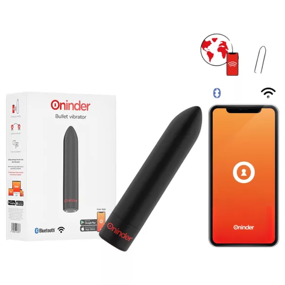 Oninder - vibrator upravljan aplikacijom (crni)