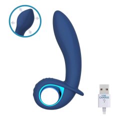 INTOYOU Palha - bežični, napuhujući vibrator (plavi)