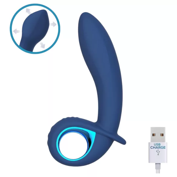 INTOYOU Palha - bežični, napuhujući vibrator (plavi)