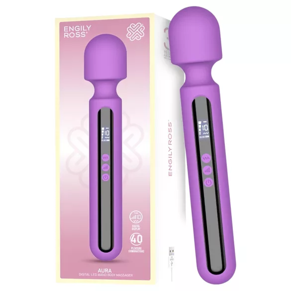 Engily Ross Aura - masažer vibrator na punjenje - digitalni - ljubičasta