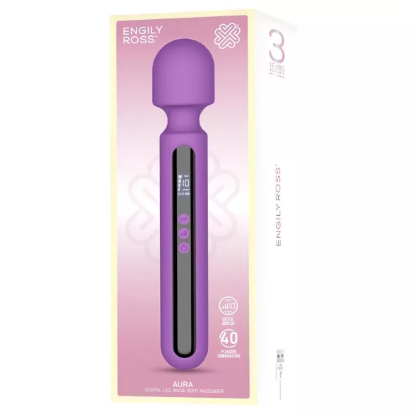 Engily Ross Aura - masažer vibrator na punjenje - digitalni - ljubičasta