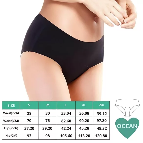 Adalet Ocean - menstrualne gaćice - normal upijanje - crne
