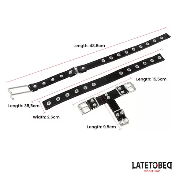 Latetobed - ogrlica s kukom za nos - crna