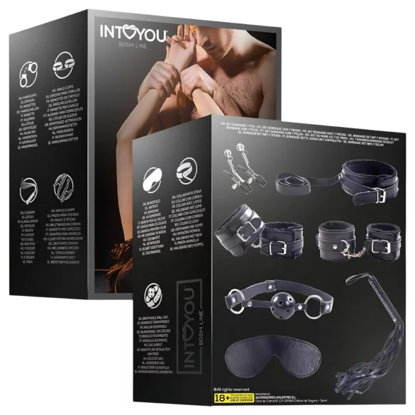 INTOYOU - BDSM set za početnike - 7 dijelova - crna