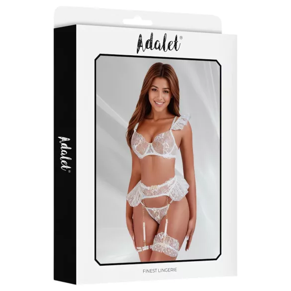 Adalet Natalie - čipkasti komplet donjeg rublja - bijela - L/XL