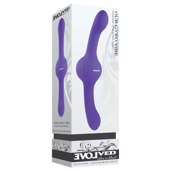 Evolved - dvostruki vibrator s rotacijom - punjivi, ljubičasti