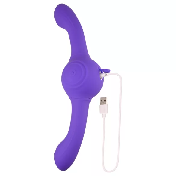 Evolved - dvostruki vibrator s rotacijom - punjivi, ljubičasti