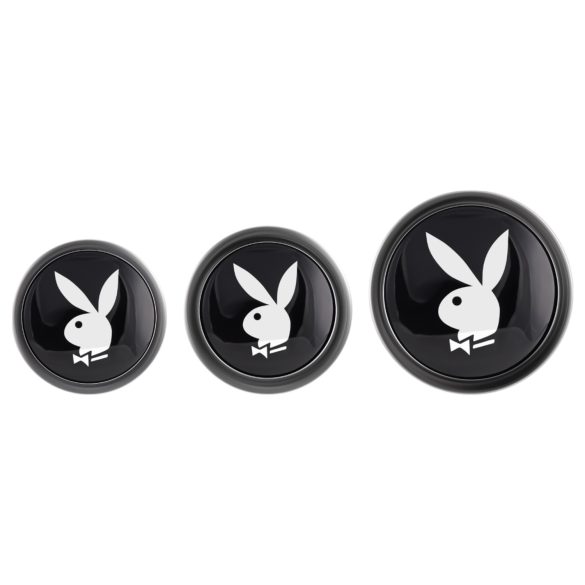 Playboy - analni plug set - 3 komada - srebrna