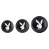 Playboy - analni plug set - 3 komada - srebrna
