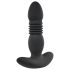 Playboy - analni vibrator s potiskivanjem - punjivi - crni