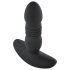Playboy - analni vibrator s potiskivanjem - punjivi - crni