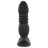 Playboy - analni vibrator s potiskivanjem - punjivi - crni