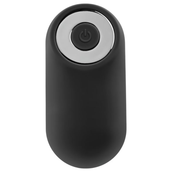 Playboy - analni vibrator s potiskivanjem - punjivi - crni