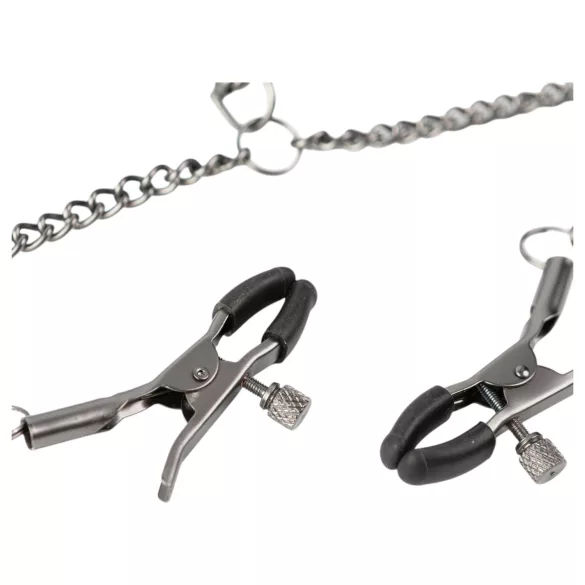 Sei Mio - ogrlica i kvačice za bradavice - crna