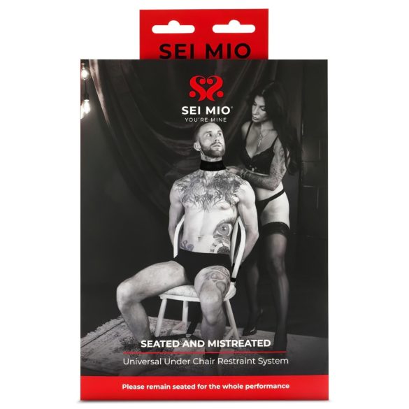 Sei Mio - remen za vezanje za stolicu - crna