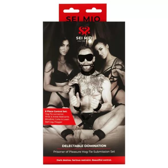 Sei Mio - bondage set za vezivanje - 6 dijelova - crna