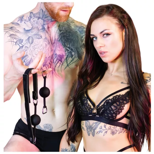 Sei Mio - set za vezivanje usta - 2 dijela - crna