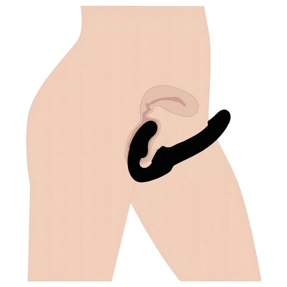 Strap U Revolver - crni dildó bez dodatnog držača