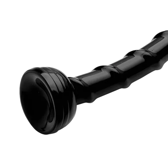 Hosed Swirl - tanka analna zmija dildo - crna - 18 cm