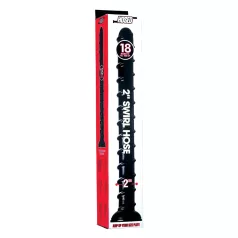  Hosed Swirl Tchick - analni dildo - valoviti oblik - crna - 18 cm