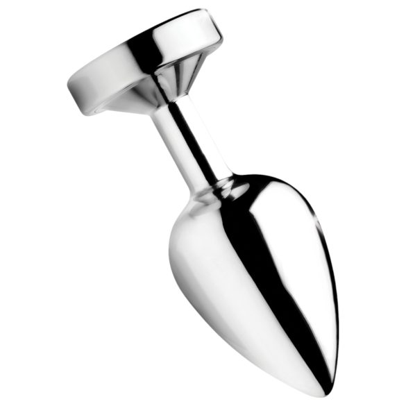 Booty Sparks - analni čep s LED svjetlom - veliki - srebrni