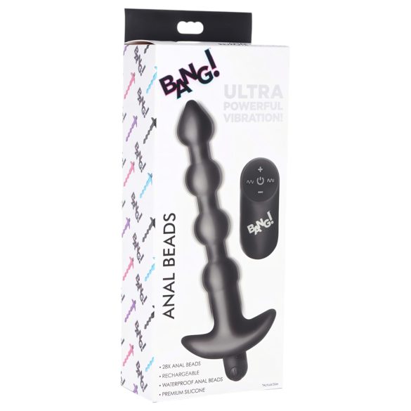 Bang! - punjivi radijski analni vibrator (crni)