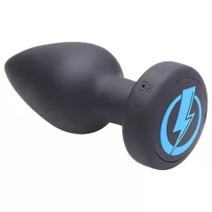   Zeus - analni vibrator s daljinskim upravljanjem E-Stim - crni