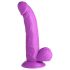 XR Brands POP - dildo s testisima i postoljem - 19 cm (ljubičasti)