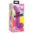 XR Brands POP - dildo s testisima i postoljem - 19 cm (ljubičasti)