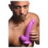 XR Brands POP - dildo s testisima i postoljem - 19 cm (ljubičasti)