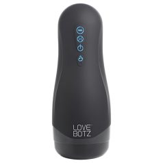   Lovebotz - automatski masturbator s usisom i vibracijom - vodootporan - crni