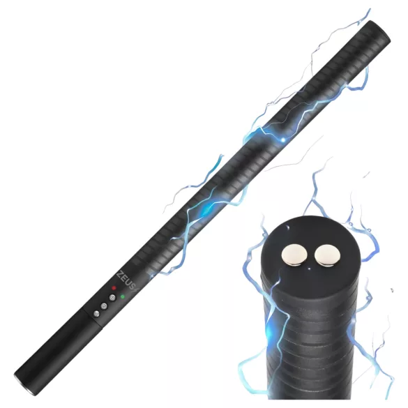 Zeus - elektro sex štap - punjivi - crna