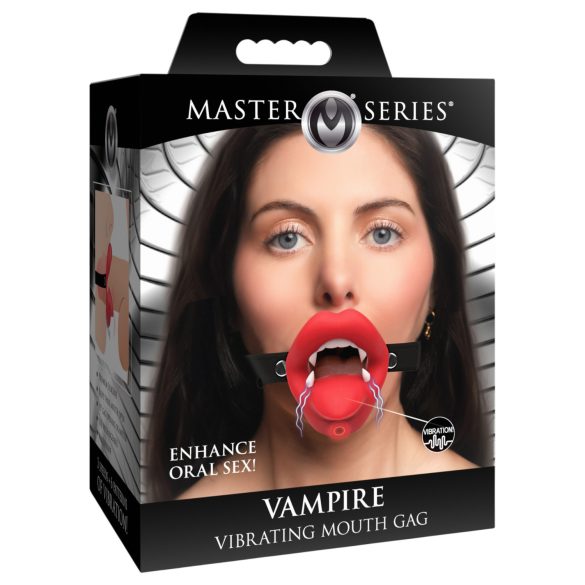 XR Brands - vibracijski vampirski usni povez - crna