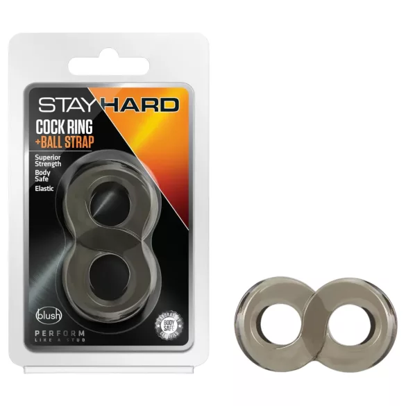 Stay Hard - penis i testis prsten - sivi