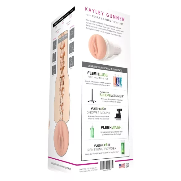 Fleshlight Kayley Gunner - masturbator realistična vagina - natur