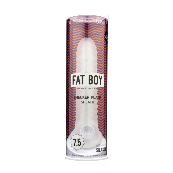 Perfect Fit - Fat Boy Checker Box - navlaka za penis (19 cm, bijela)