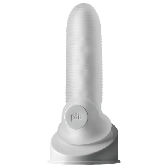 Fat Boy Micro Ribbed - navlaka za penis - rebrasti - 15 cm - bijela